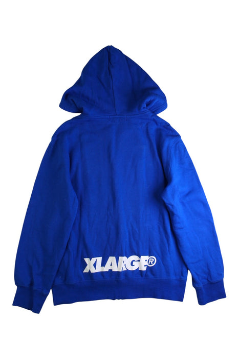A Blue Zippered Sweatshirts from XLARGE Kids in size 10Y for boy. (Back View)