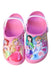A Pink Sandals from Crocs in size 7Y for girl. (Back View)
