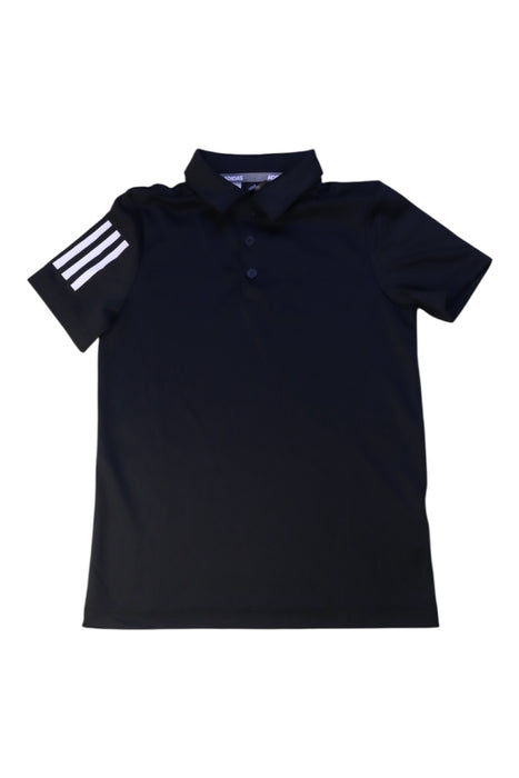 A Navy Short Sleeve Polos from Adidas in size 9Y for boy. (Front View)