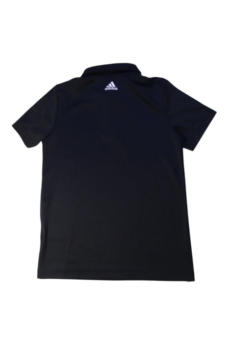 A Navy Short Sleeve Polos from Adidas in size 9Y for boy. (Back View)