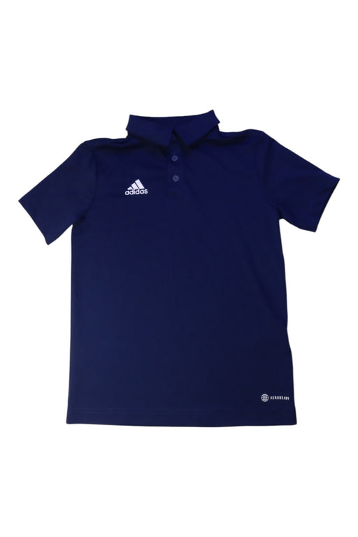 A Navy Short Sleeve Polos from Adidas in size 9Y for boy. (Front View)