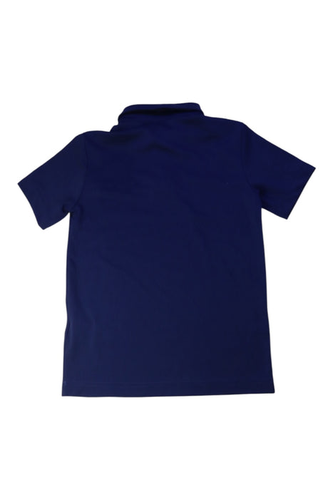A Navy Short Sleeve Polos from Adidas in size 9Y for boy. (Back View)