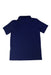 A Navy Short Sleeve Polos from Adidas in size 9Y for boy. (Back View)