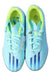 A Blue Cleats/Soccer Shoes from Adidas in size 11Y for boy. (Back View)