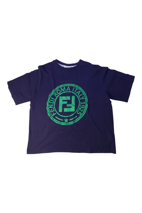 A Blue Short Sleeve T Shirts from Fendi in size 12Y for girl. (Front View)