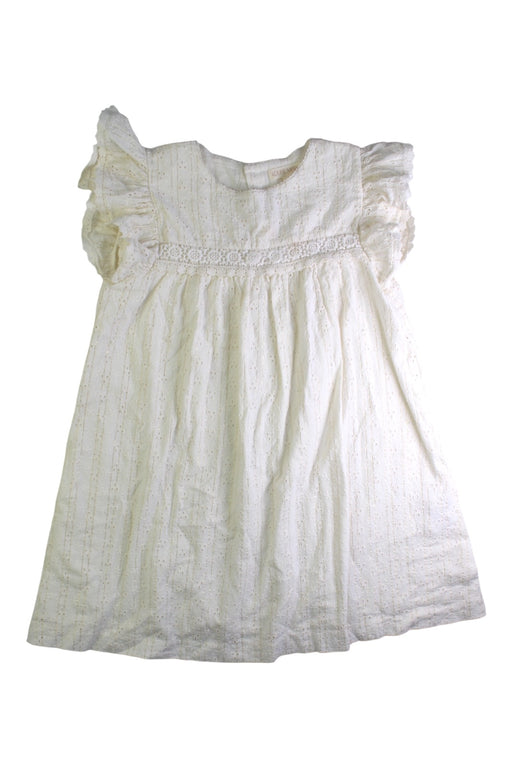 A Ivory Sleeveless Dresses from Louise Misha in size 8Y for girl. (Front View)