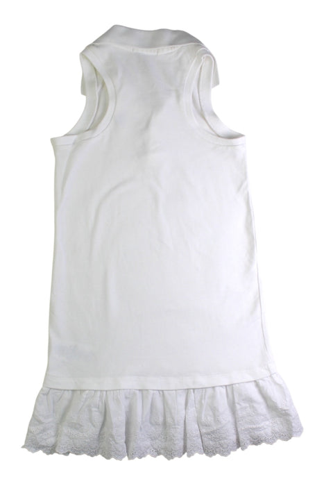 A White Sleeveless Dresses from Polo Ralph Lauren in size 6T for girl. (Back View)