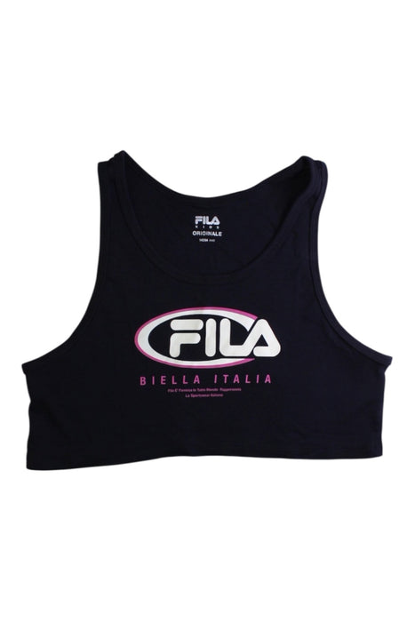 A Black Active Tops from Fila in size 10Y for girl. (Front View)