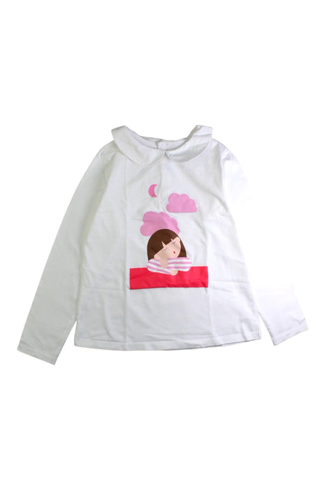 A White Long Sleeve Tops from Jacadi in size 10Y for girl. (Front View)