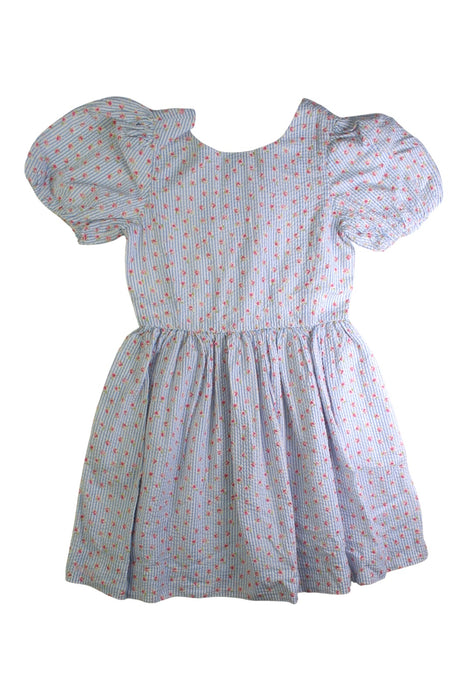 A Blue Short Sleeve Dresses from Polo Ralph Lauren in size 8Y for girl. (Front View)