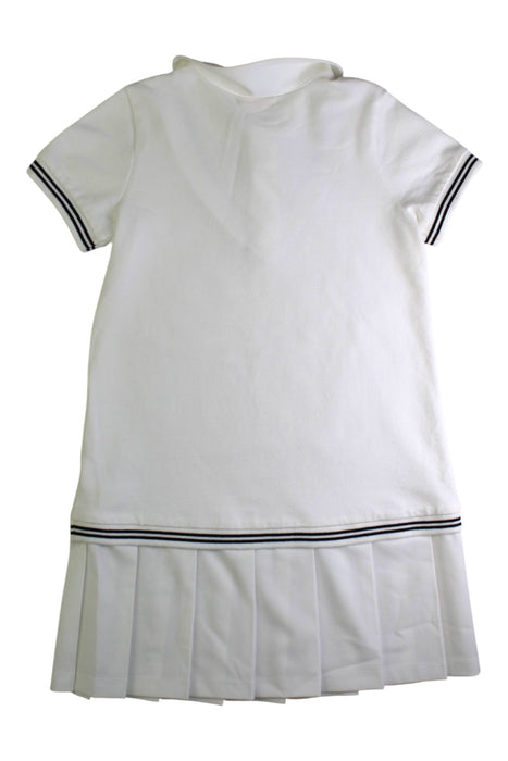 A White Short Sleeve Dresses from Momonittu in size 8Y for girl. (Back View)