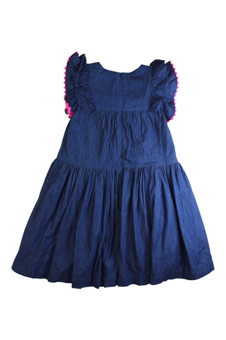 A Navy Sleeveless Dresses from Jacadi in size 8Y for girl. (Back View)