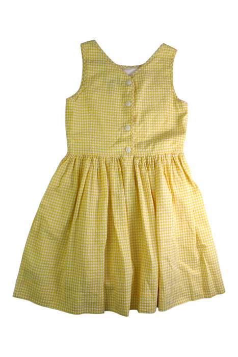 A Yellow Sleeveless Dresses from Polo Ralph Lauren in size 8Y for girl. (Back View)