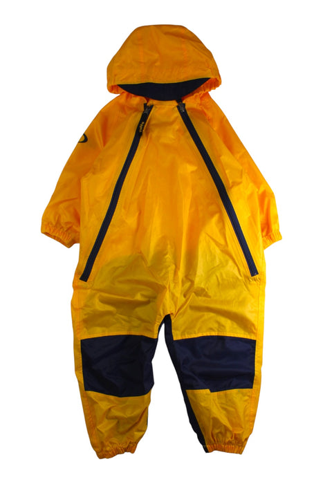 A Yellow Rain Jackets from Tuffo in size 2T for neutral. (Front View)