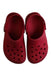 A Red Slip Ons from Crocs in size 5T for neutral. (Back View)