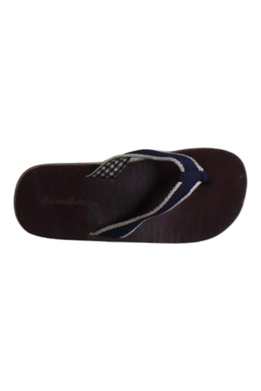 A Brown Flip Flops from Hanna Andersson in size 5T for boy. (Front View)