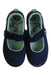 A Navy Flats from Stride Rite in size 5T for girl. (Back View)