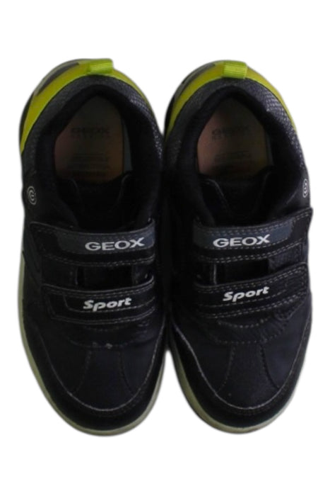 A Black Sneakers from Geox in size 6T for boy. (Back View)