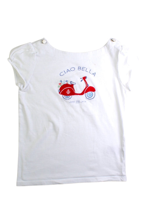 A White Short Sleeve Tops from Janie & Jack in size 7Y for girl. (Front View)