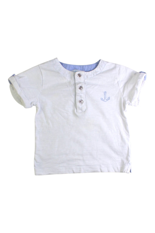 A White Short Sleeve Shirts from Jacadi in size 12-18M for boy. (Front View)