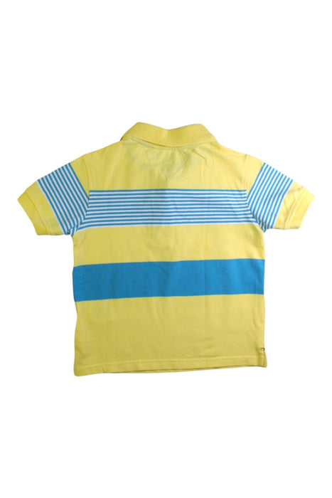 A Yellow Short Sleeve Polos from Tommy Hilfiger in size 4T for boy. (Back View)