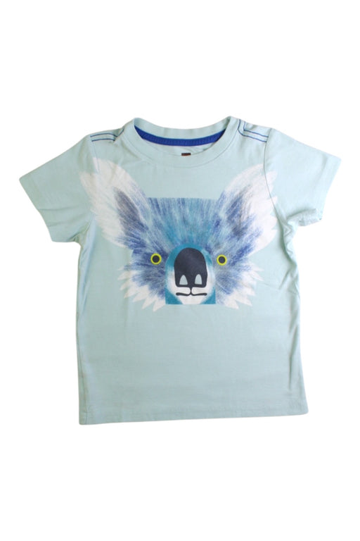 A Blue Short Sleeve T Shirts from Tea in size 4T for boy. (Front View)