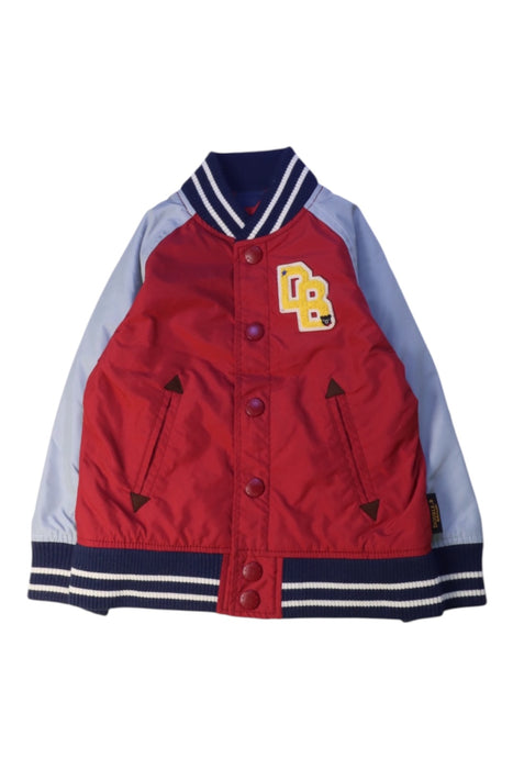 A Red Lightweight Jackets from Miki House in size 2T for boy. (Front View)
