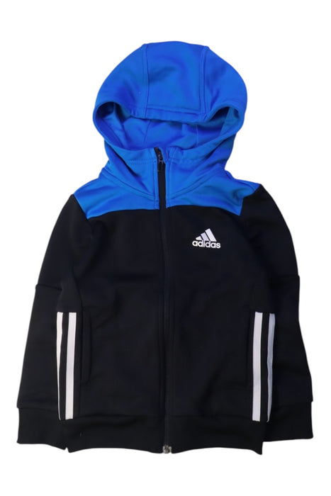 A Black Lightweight Jackets from Adidas in size 5T for boy. (Front View)
