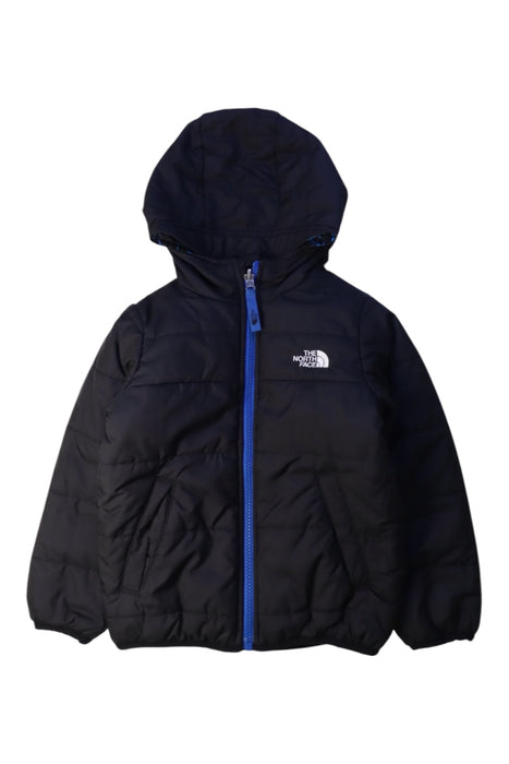 A Black Puffer/Quilted Jackets from The North Face in size 4T for boy. (Front View)