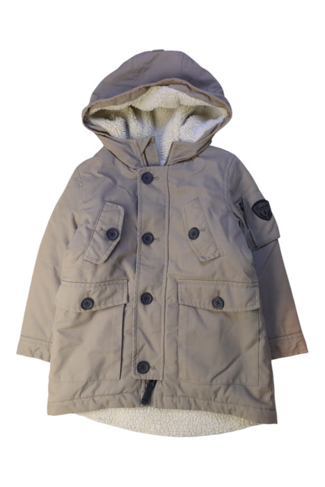 A Beige Coats from Bonpoint in size 3T for boy. (Front View)