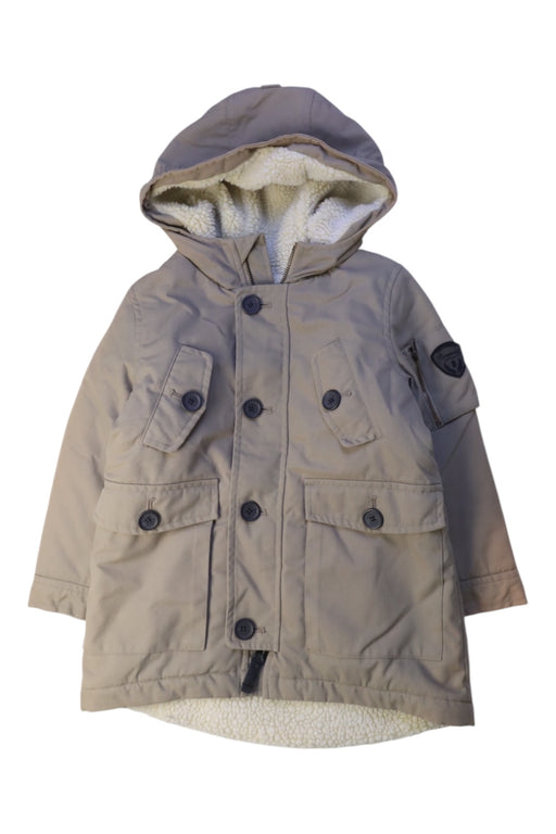 A Beige Coats from Bonpoint in size 3T for boy. (Front View)