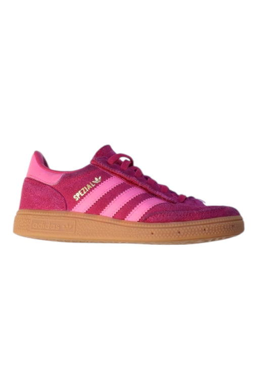 A Pink Sneakers from Adidas in size 6T for girl. (Front View)