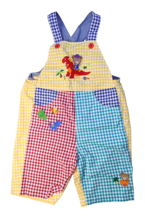 A Multicolour Overall Shorts from Miki House in size 5T for boy. (Front View)