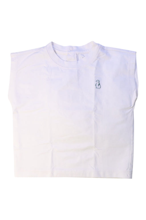 A White Sleeveless T Shirts from Konny in size 2T for neutral. (Front View)