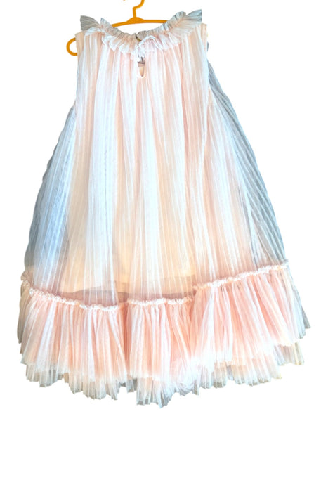 A Peach Sleeveless Dresses from Angel's Face in size 7Y for girl. (Back View)