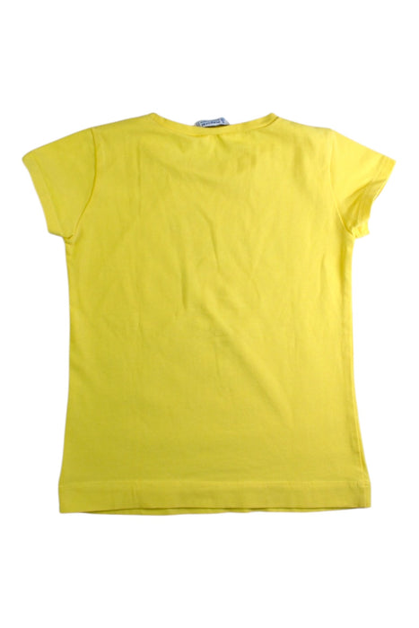 A Yellow Short Sleeve T Shirts from Mayoral in size 5T for girl. (Back View)