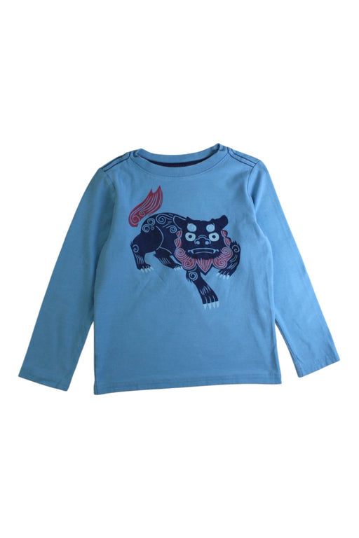 A Blue Long Sleeve T Shirts from Tea in size 4T for boy. (Front View)