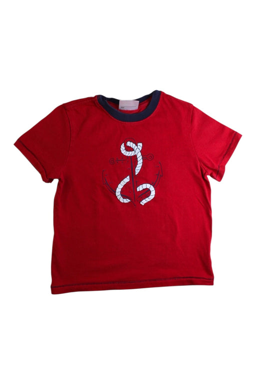 A Red Short Sleeve T Shirts from Hanna Andersson in size 2T for boy. (Front View)