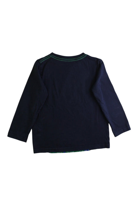 A Navy Long Sleeve T Shirts from Boden in size 3T for boy. (Back View)