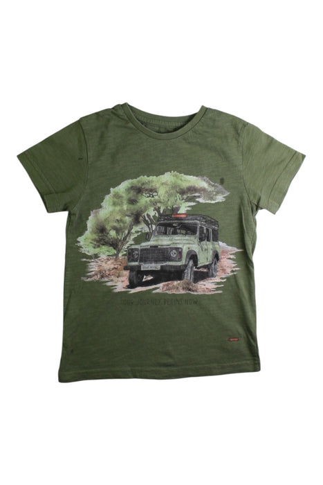 A Green Short Sleeve T Shirts from Mayoral in size 4T for boy. (Front View)
