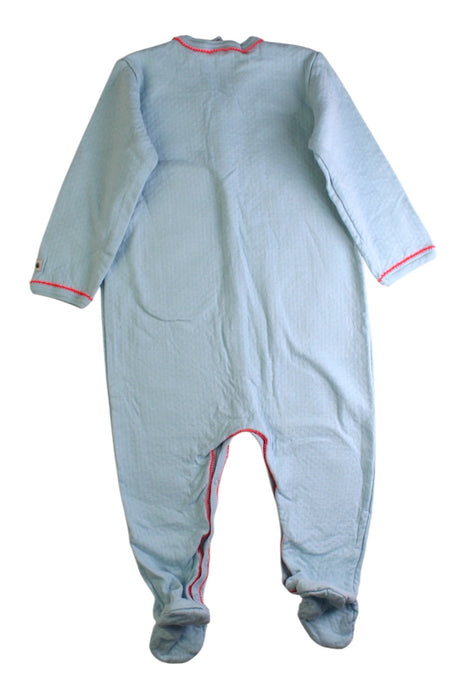 A Blue Onesies from Petit Bateau in size 12-18M for girl. (Back View)