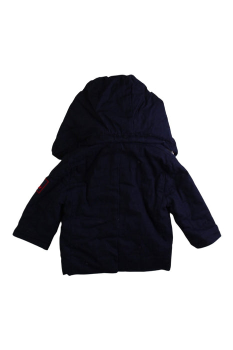 A Navy Coats from Jacadi in size 3-6M for boy. (Back View)