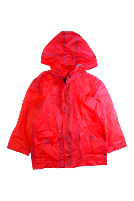 A Red Rain Jackets from Petit Bateau in size 6T for neutral. (Front View)