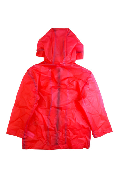 A Red Rain Jackets from Petit Bateau in size 6T for neutral. (Back View)