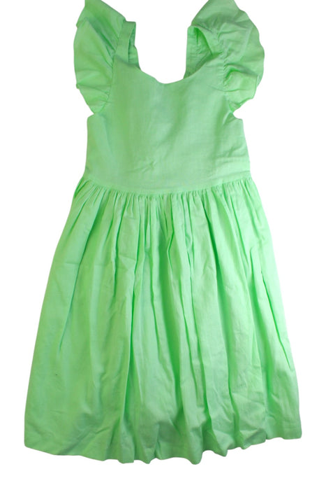 A Green Sleeveless Dresses from Jacadi in size 10Y for girl. (Front View)