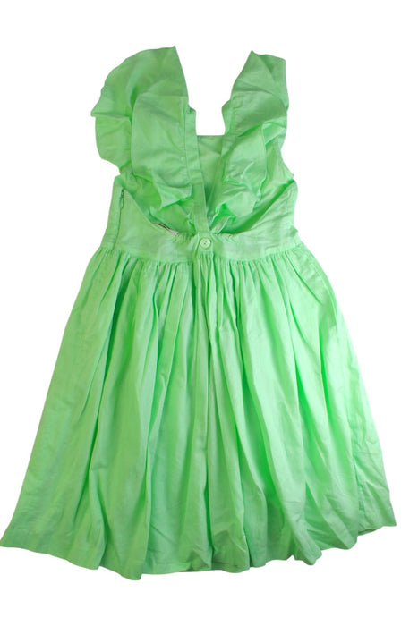 A Green Sleeveless Dresses from Jacadi in size 10Y for girl. (Back View)