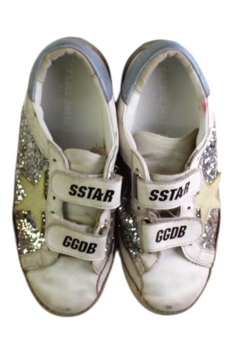 A White Sneakers from Golden Goose in size 7Y for girl. (Back View)