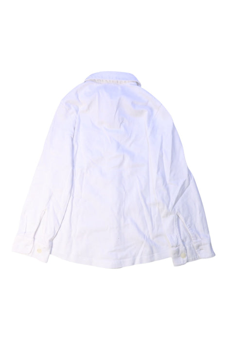 A White Long Sleeve Shirts from Jacadi in size 4T for boy. (Back View)
