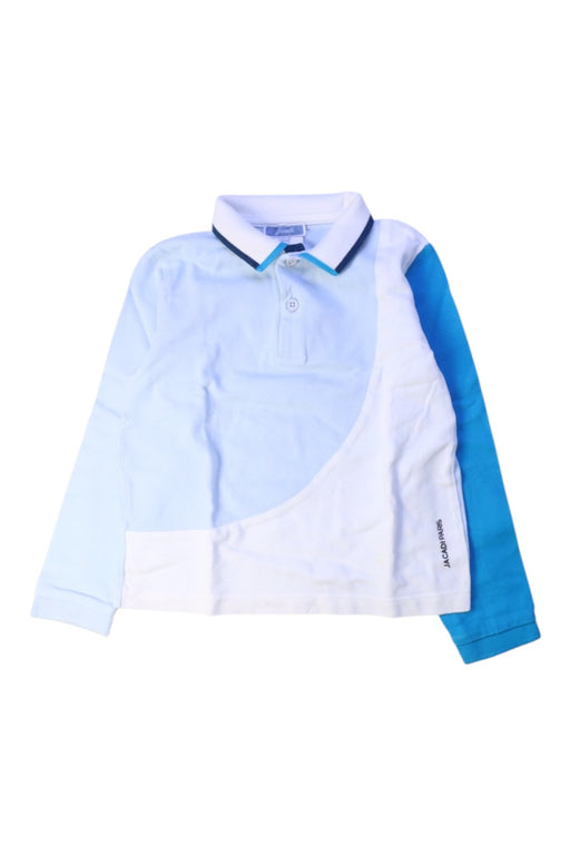 A White Long Sleeve Polos from Jacadi in size 4T for boy. (Front View)