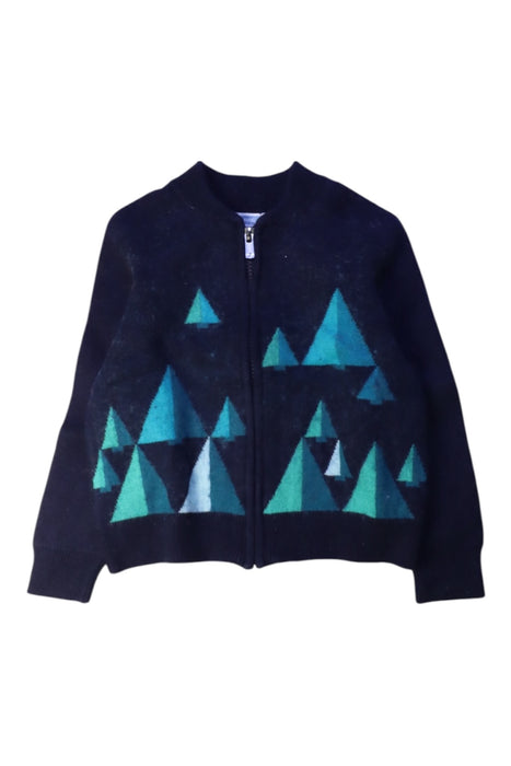 A Blue Zippered Sweatshirts from Jacadi in size 3T for boy. (Front View)